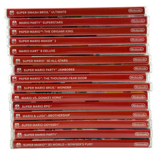 15 Pack Mario fddNintendo Switch Game Replacement Cases Lot Super Smash Bros