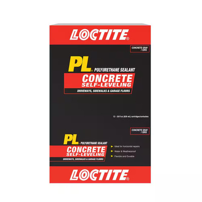 PL Self-Leveling Concrete 28 Oz. Polyurethane Sealant Grey Cartridge (12-Pack)