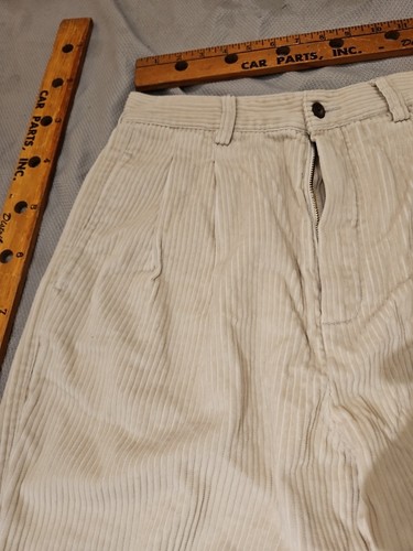 Vintage Eddie Bauer Pants Womens 10 Beige Corduroy Tan Pleated Classic 90s - Bild 3 von 13
