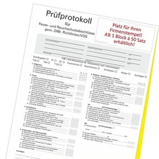 Pr&uuml;fprotokoll f&uuml;r Feuer und Rauchschutzabschl&uuml;sse gem. DIBt Richtlinien / VDS