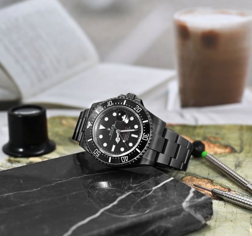 Reloj Rolex Sea-Dweller 43 mm negro recubierto de PVD/DLC de acero inoxidable 126600 - Imagen 4 de 8