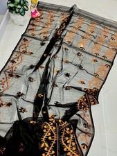Exclusive black jamdani saree