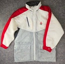 🔥 Giacca vintage Mitsubishi Motors Rally XL Puffy made in UK 🚗🔥 stile corsa