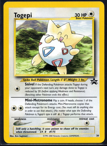 Togepi 30 Promo Wizards Black Star Promos Pokemon Lightly Played