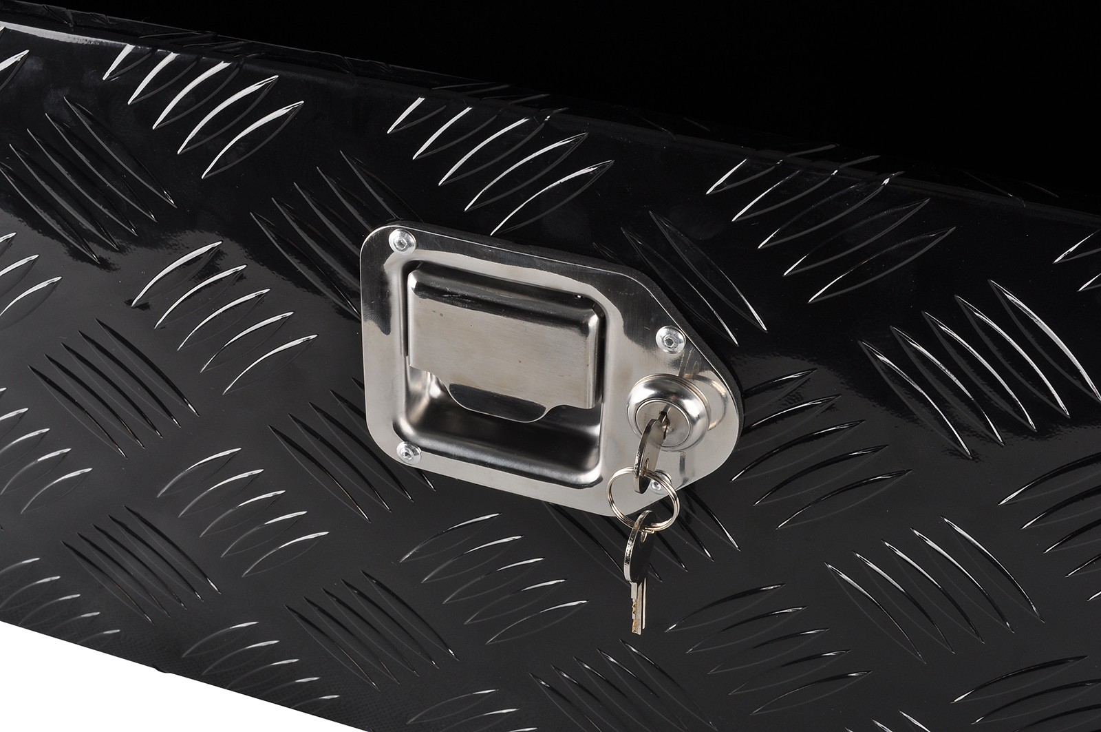 39"x13"x10" Black Aluminum Pickup Truck Trunk Bed Tool Box Trailer Storage+Lock