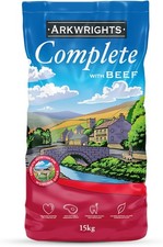 Arkwrights Complete with Beef Dry Dog Food 15kg 1.53 per kilo