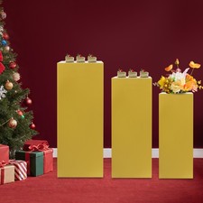 3 PCS Metal Display Pedestal Stands, Display Pillars for Birthday Party Wedding