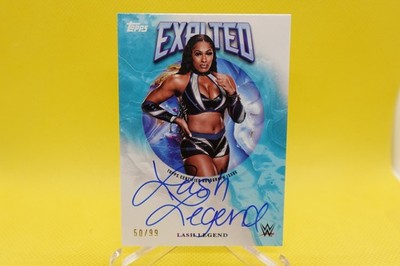 2025 Topps Exalted WWE Autograph Lash Legend On Card Auto Aqua /99