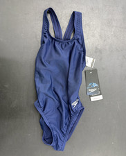 NWT Speedo FL Youth Girls ProLT Super Pro-Y One Piece Swimsuit 6/22 NAVY
