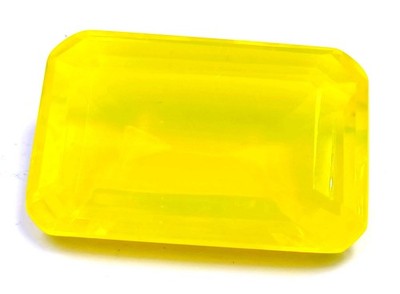 Specious Quality 183.0 Carat Natural Yellow Opal Emerald Shape IGL Gemstone 6FHR