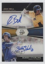 2012 Bowman Platinum Prospects Dual 22/50 Josh Bell Bubba Starling Auto 0m8