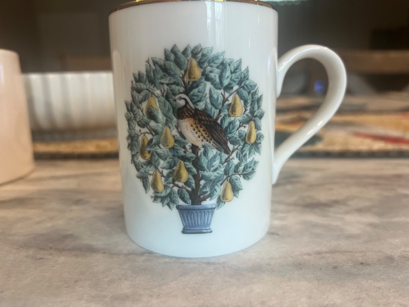 Avon Vintage 12 Days of Christmas Mug(s)-Partridge in a Pear Tree