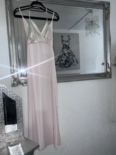 Zara Woman size Medium 10 Pale Pink Two Piece Sleeveless Long Maxi Slip Dress