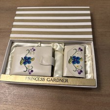 Vintage Princess Gardner Key Holder  Wallet Set - Original Box Embroidered