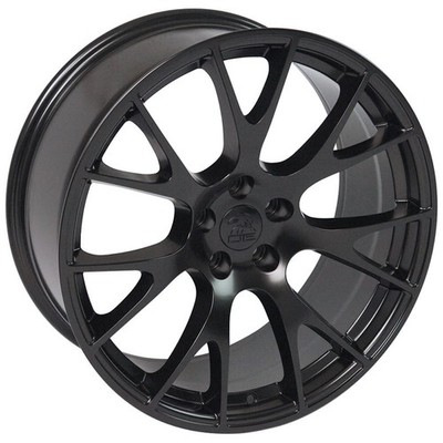 Matte Black 20'' Wheel - #2528 compatible with Dodge Hellcat - 20x9