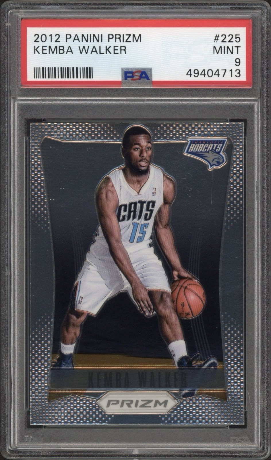 2012 Panini Prizm Kemba Walker #225 PSA 9 Mint Charlotte Bobcats