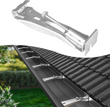 25Pack 5 Inch Gutter Hangers with Pre-Inserted Screw Hidden K-Style Aluminum Gut
