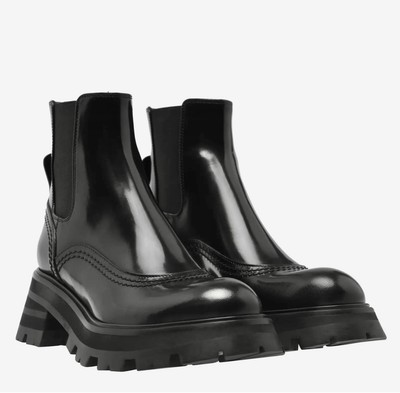 Alexander McQueen Tread Chelsea Boots Schwarz 5 UK Brandneu Leder £690 5uk 38eu