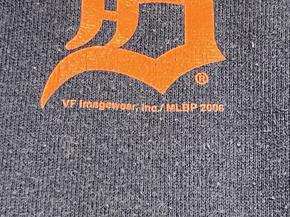 Sudadera con capucha Lee vintage de los Tigres de Detroit para hombre talla grande 2006 campeones de la Liga Americana Foto 4 de 4