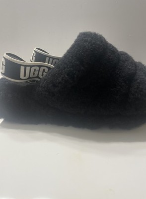 UGG Fluff Yeah Slide Slippers Black Women's Size 7 EU 38