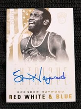 2012-13 Intrigue Spencer Haywood #34 Red White & Blue Auto /299 HOF Knicks