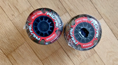 8 Rollen Inline Hockey Rival Rollen Skates Wheels Indoor 80mm 74A Neu, Top