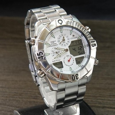 CITIZEN PROMASTER C300 アナデジ 腕時計 シルバー s-l400.jpg