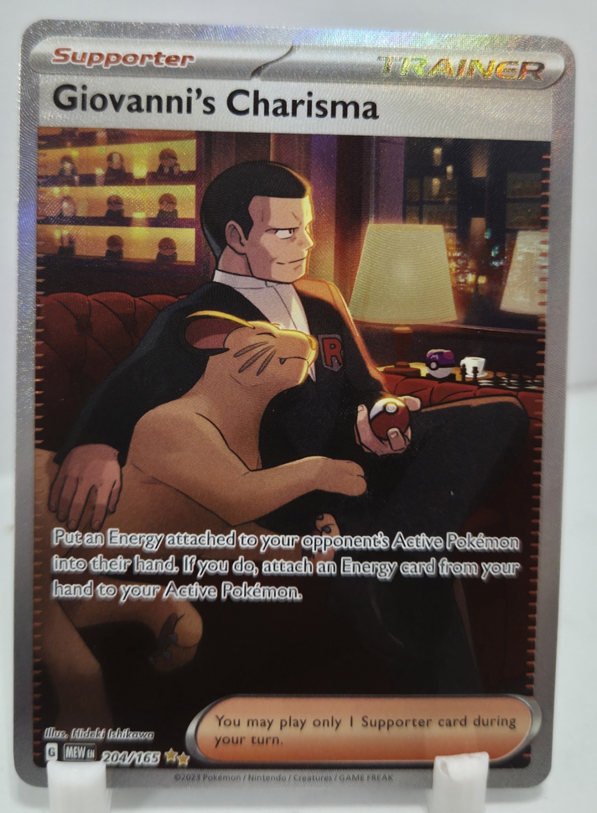Giovanni's Charisma SIR 204/165  Scarlet Violet 151 Pokemon NM/M Unplayed 