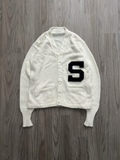 Vintage 60s New Era Letterman Cardigan Sweater Knitting Mills Sz 44
