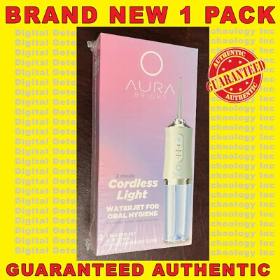 Aura Bright 3 Mode Cordless Light Waterjet Floss, USB Rechargeable Oral Care