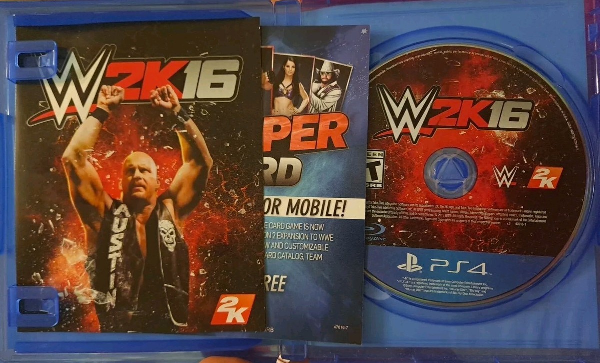 WWE ゲーム4点セット WWE 2K16 PS4 Sony PlayStation 4 WWF Wrestling CIB Complete