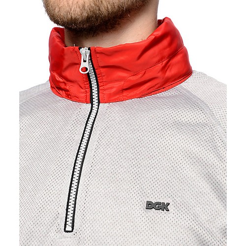 Chaqueta con capucha DGK Flight media cremallera gris brezo L nueva con etiquetas patinaje surf callejero - Imagen 2 de 6