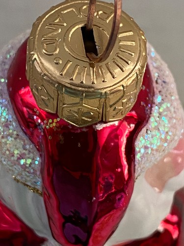 Radko Vintage Ornament Santa Riding White Train Gold Wheels Blue Pants - Bild 9 von 11