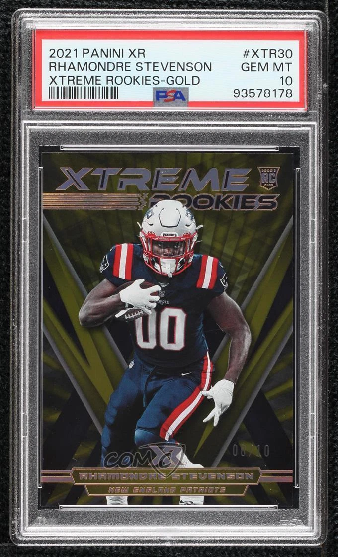 Rhamondre Stevenson Panini XR Xtreme Rookies #XTR30 Gold