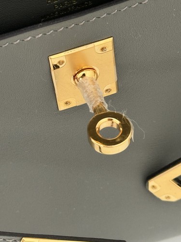HERMES KELLY POCHETTE SWIFT GRIS MEYER GHW B STAMP 2023 RARE - Picture 6 of 9