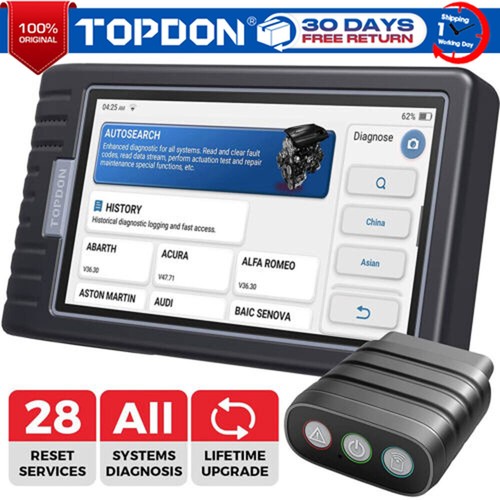 TOPDON AD800 BT Profi KFZ OBD2 Diagnosegerät Auto Scanner ALLE SYSTEM ...