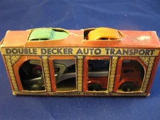 Vintage Antique Barclay Car Transporter Carrier Double Trailer  MIB