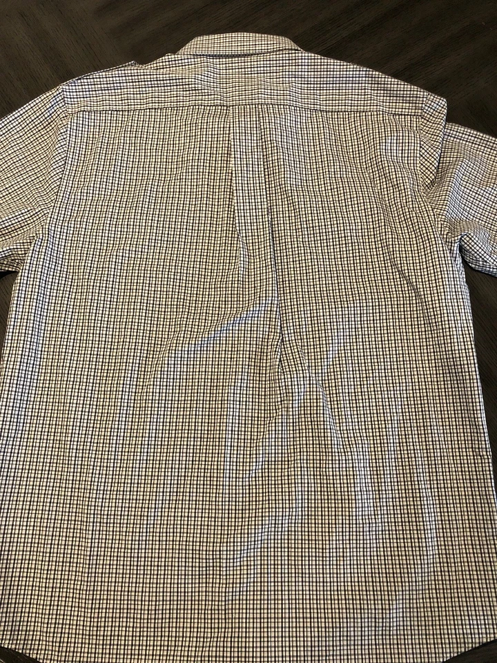 NUEVO CON ETIQUETAS Camisa Kenneth Roberts Platino Blanca Negra Rayas Manga Larga Grande L $69.5 Foto 3 de 4