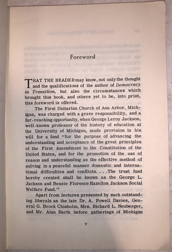 SIGNED, 1959, 1st Ed, DEMOCRACY IN TRANSITION, by RALPH F. FUCHS, CIVIL RIGHTS - Picture 7 of 12