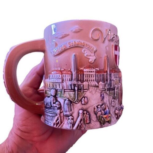 Rischlau Vintage German Cityscape Relief Mug Collectible Decorative Ceramic 3D - Picture 2 of 8