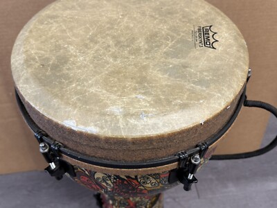 REMO ジャンベ 16インチ　貴重な【Leon Mobley】サイン入り Remo Leon Mobley Signature Series Djembe Drum Multi-Mask