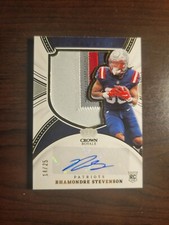 2021 Panini Crown Royale Silhouettes Rhamondre Stevenson RPA Auto RC # 14/25