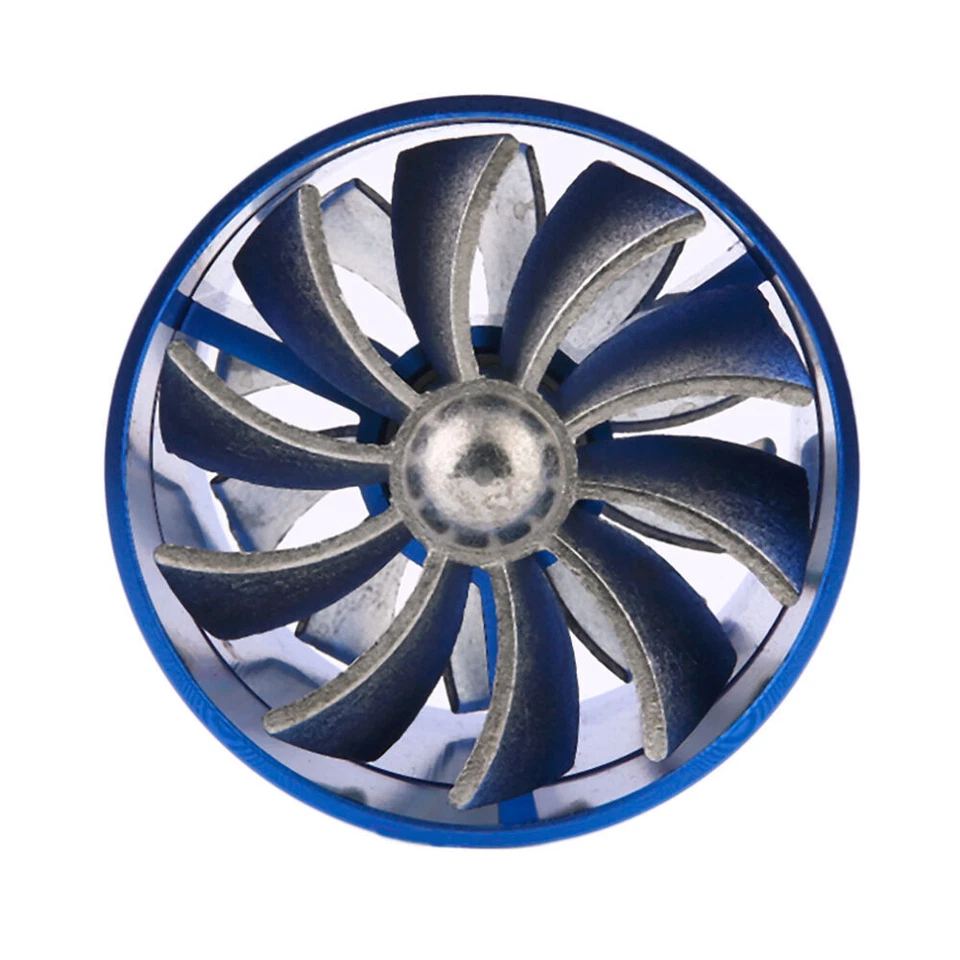 Turbonador de admisión de aire para automóvil ventilador doble motor turbina sobrealimentador ahorro de combustible Foto 3 de 4
