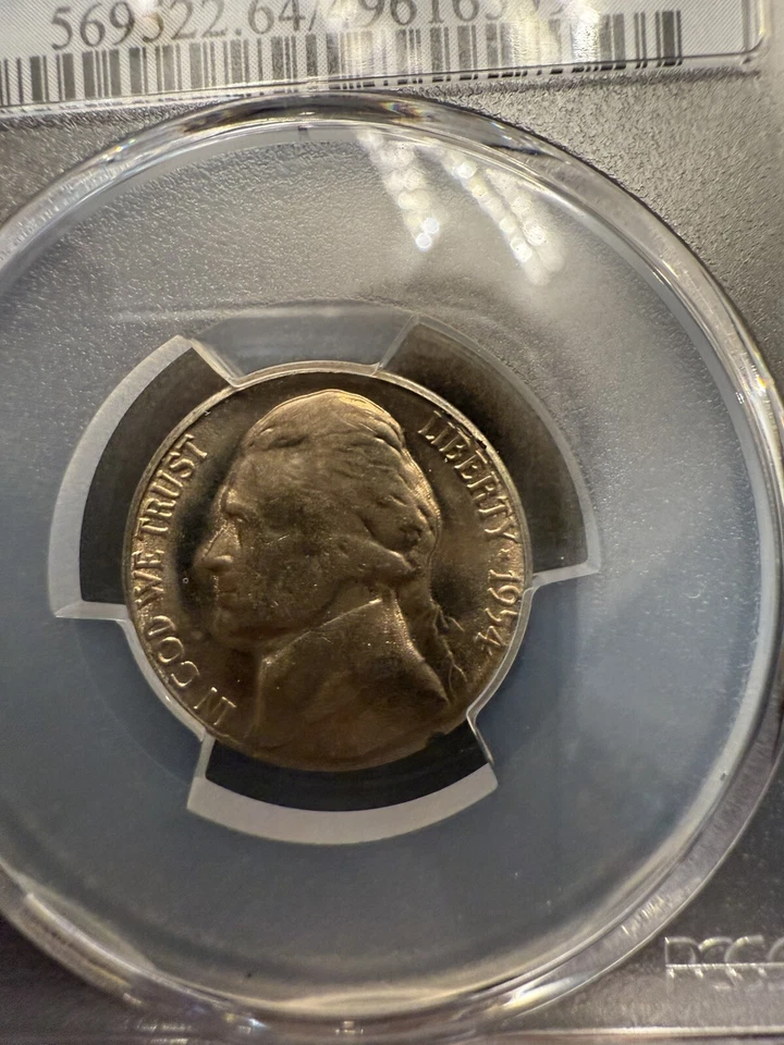 1954 S Jefferson Nickel DDR Variedad FS-801 MS64 Hermosa Tonificación🔥🔥�� Foto 4 de 4