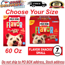 Milk-Bone Flavor Snacks Small Dog Biscuits, Flavored Crunchy Dog Treats, 7 lb.