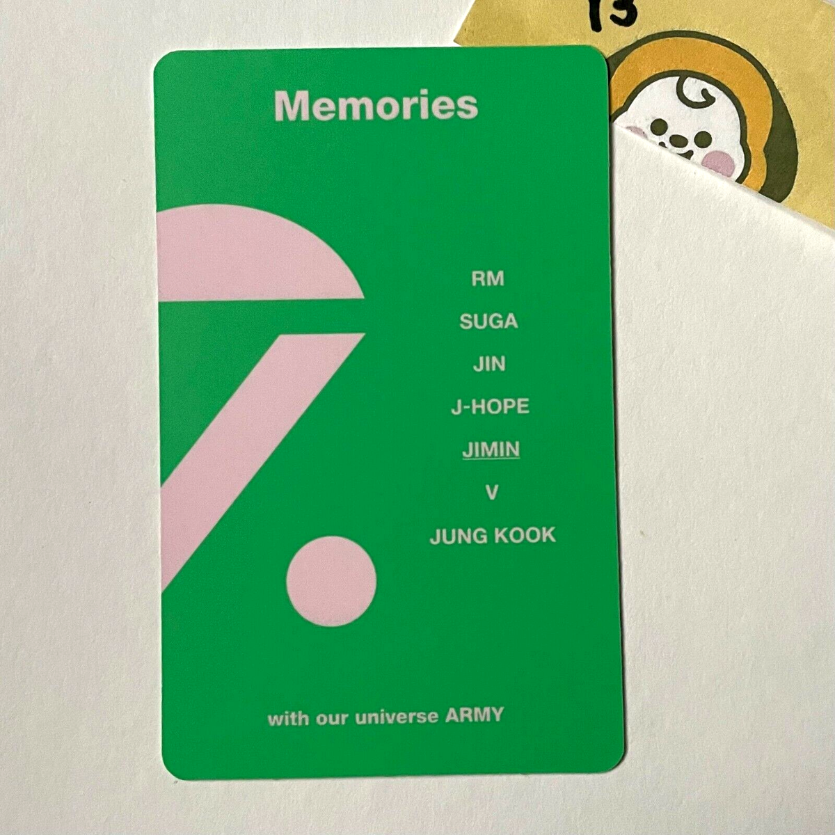 BTS JIMIN MEMORIES OF 2020 Official Photocard With mount photo