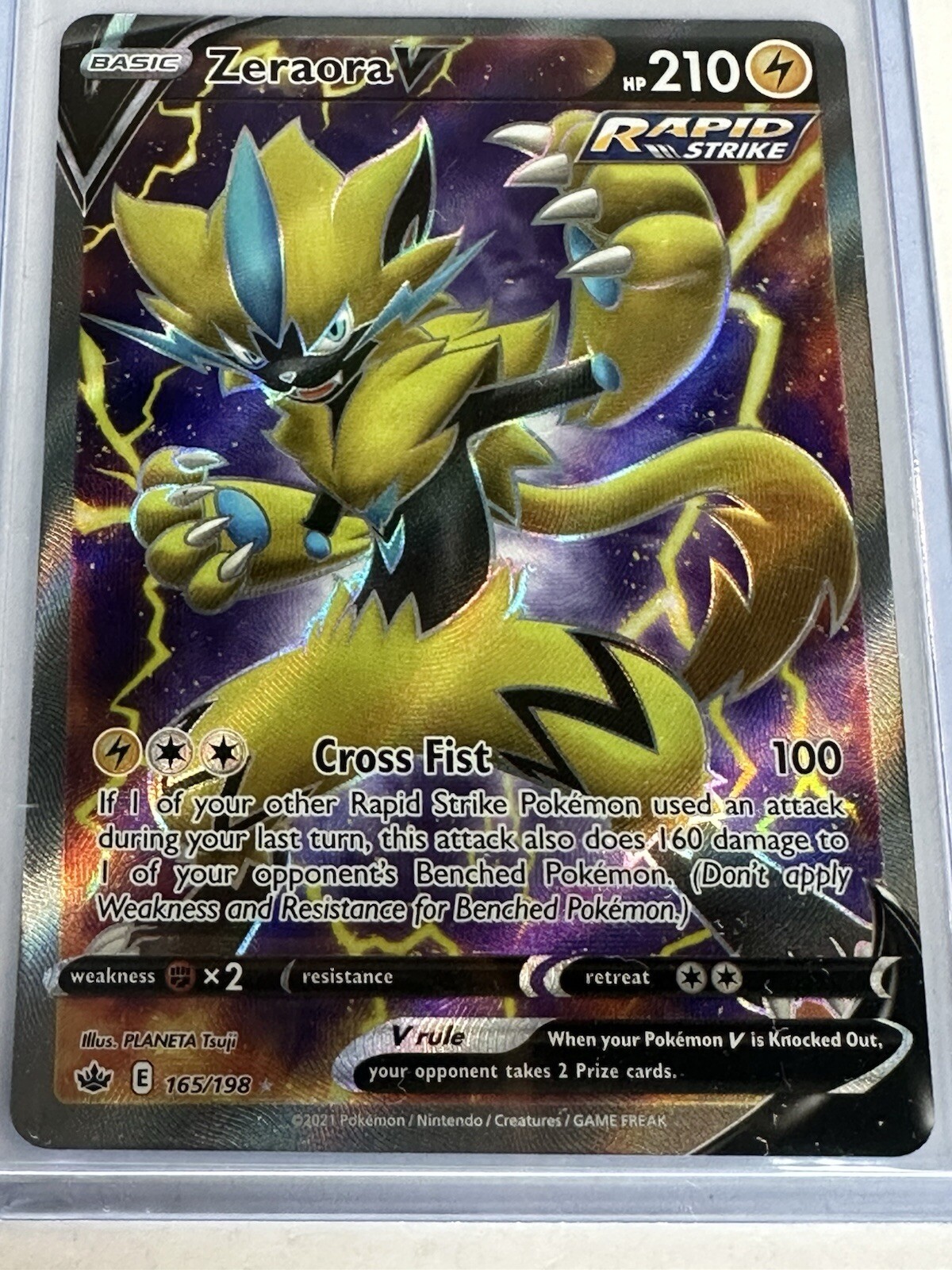 Zeraora V 165/198 Chilling Reign NM Full Art Ultra Rare Pokemon Card