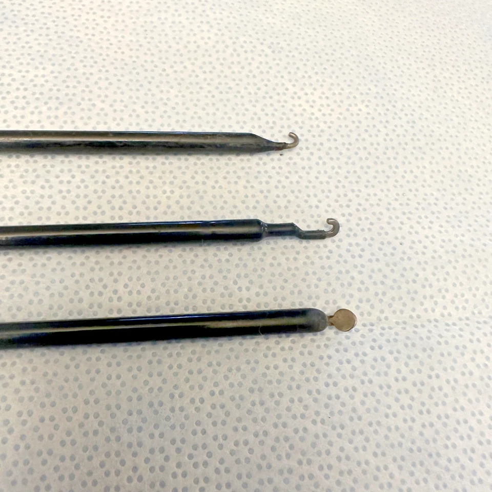 Set Of 3 Surgical Direct Monopolar Electrodes W/ Cable L hook,  J hook, Spatula - Image 3 of 4