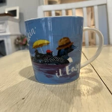 ppd Mug Bone China By Scott Church Ducks “Laken It Easy”~EUC