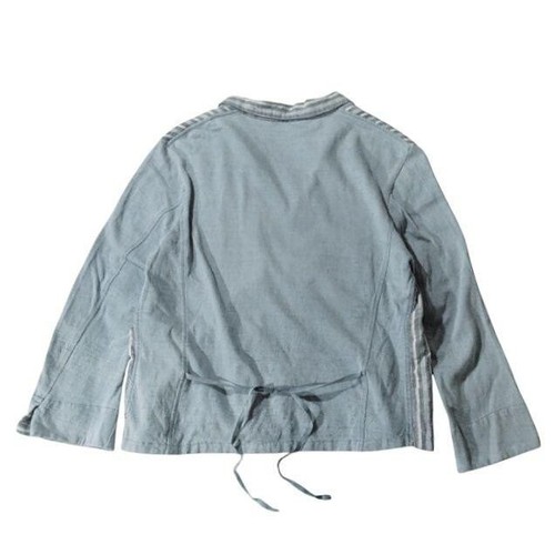 45R / 45rpm Cotton Striped Collared Shirt Jacket Blue Used - Bild 7 von 9